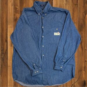 Vintage Labatt Blue Denim Button-Up Shirt – Urban Classics – 100% Cotton